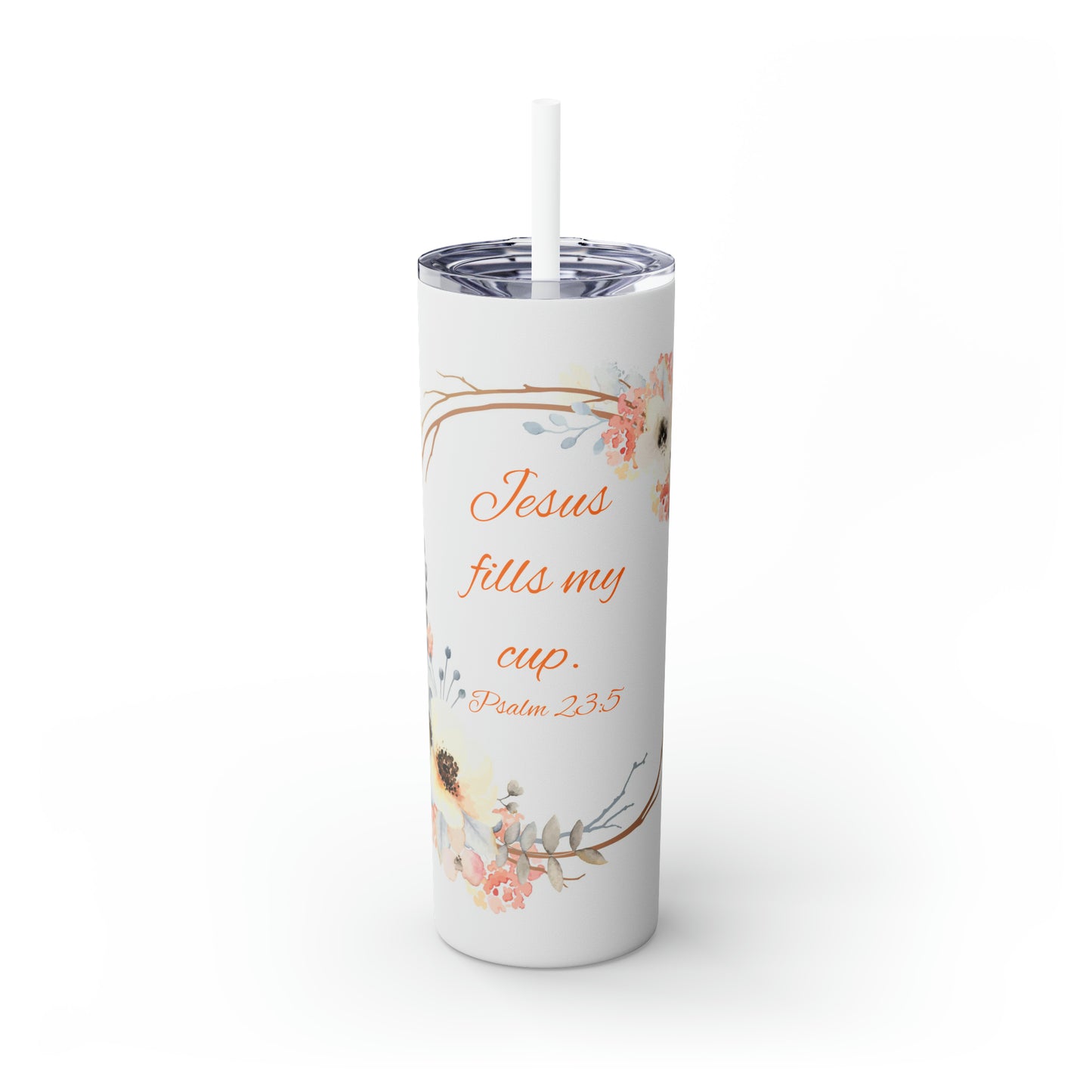 Skinny Tumbler with Straw, 20oz