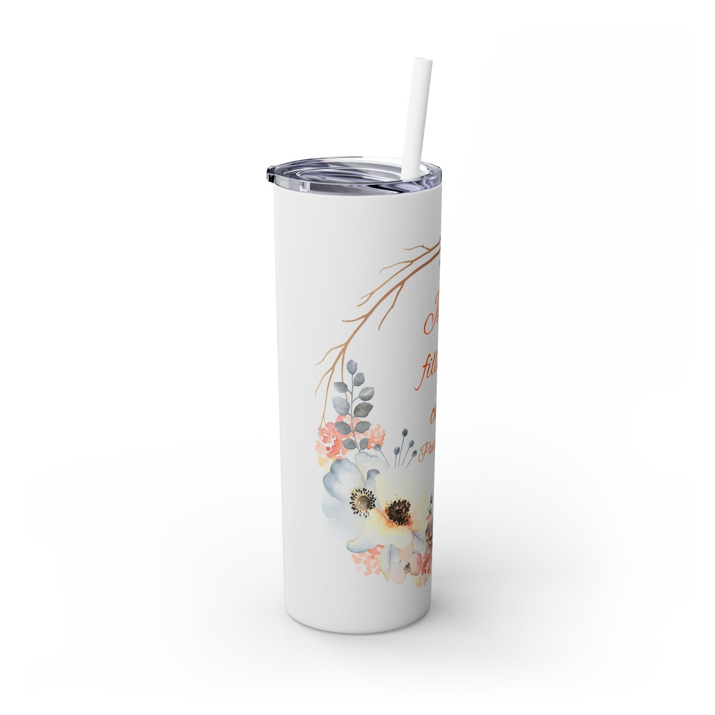 Skinny Tumbler with Straw, 20oz