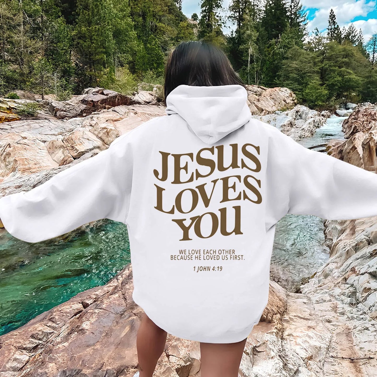 Jesus Loves You Oversized Hoodie